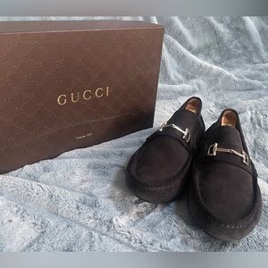 Authentic Mens Gucci Suede drivers -size 9.5m